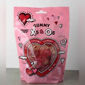 NIB Trader Joe's Gummy Xs & Os Pink Valentines Day Candy